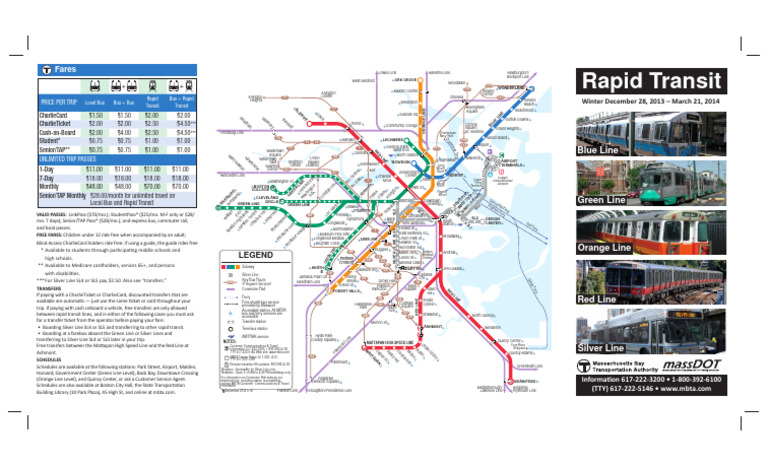 Comprehensive MBTA Transit Guide | PDF | Vehicles | Sustainable Transport