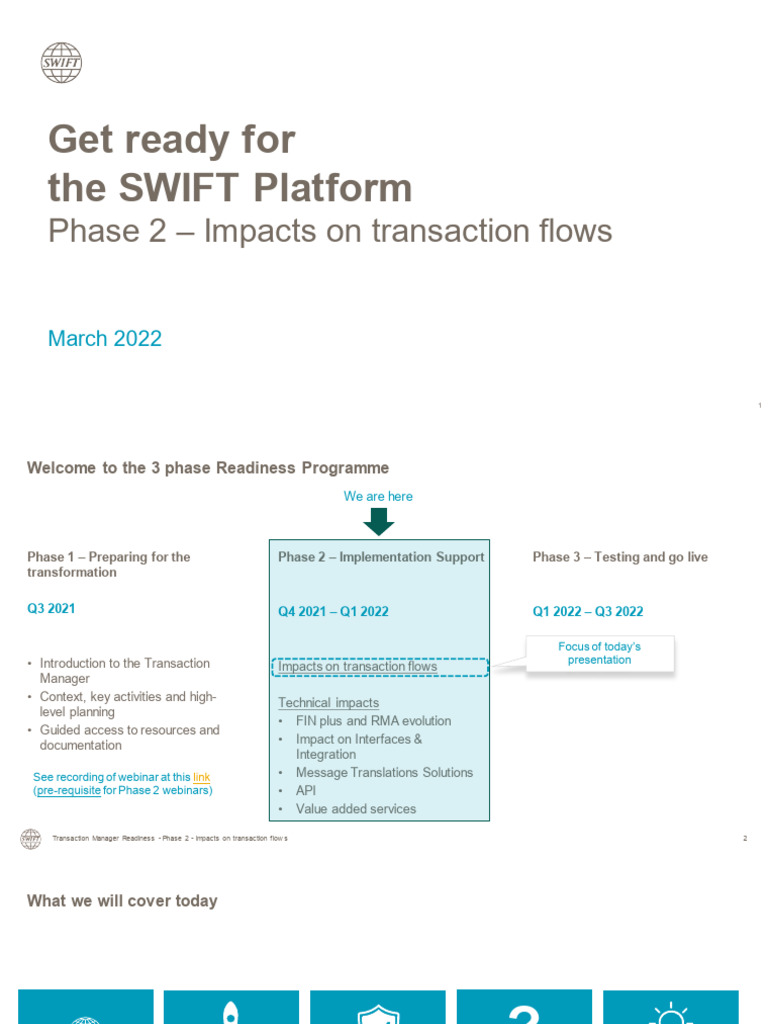 SWIFT Platform Phase 2: Transaction Flow Impacts | PDF | Computing ...