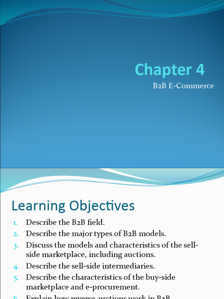 Chapter 04 B2B E-Commerce | PDF | E Commerce | Sales