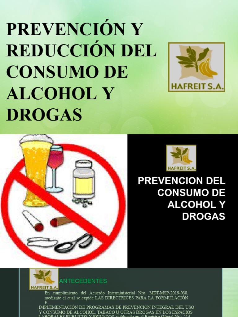 Alcohol y Drigas Hafreit S.A | PDF | La dependencia de sustancias | Drogas