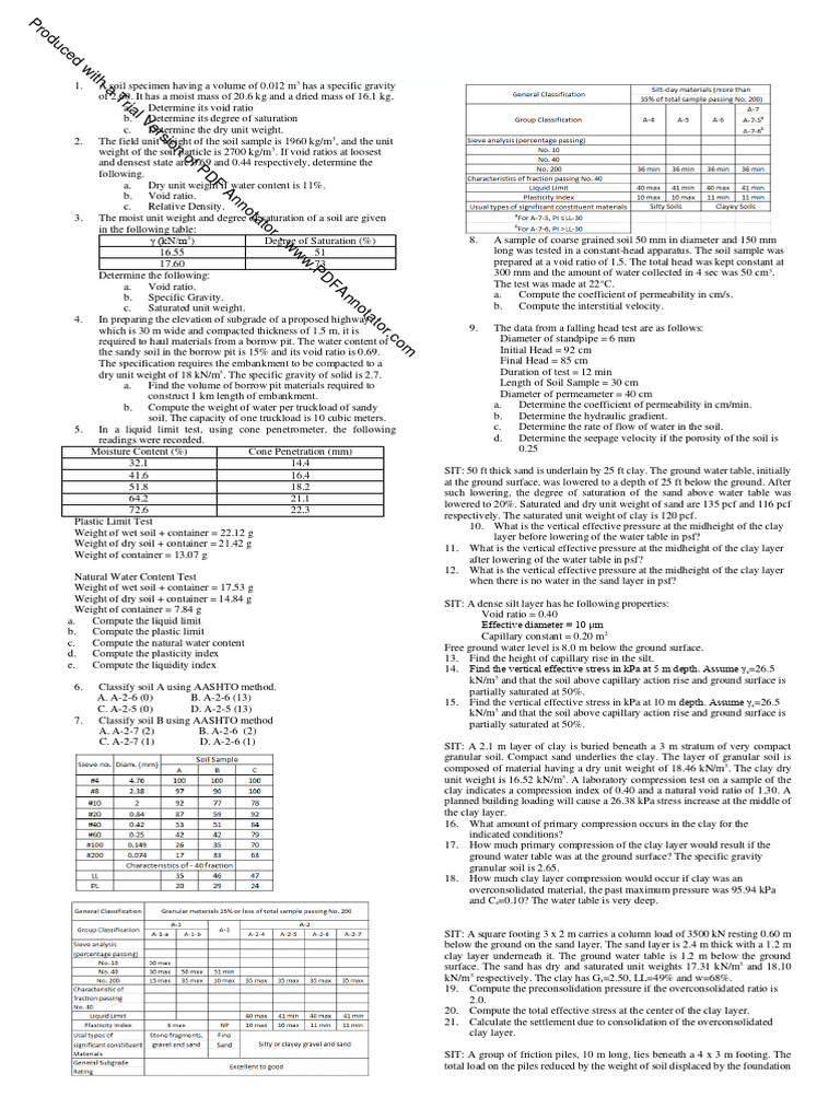 Soil Mechanics Calculations & Analysis | PDF | Deep Foundation | Soil ...