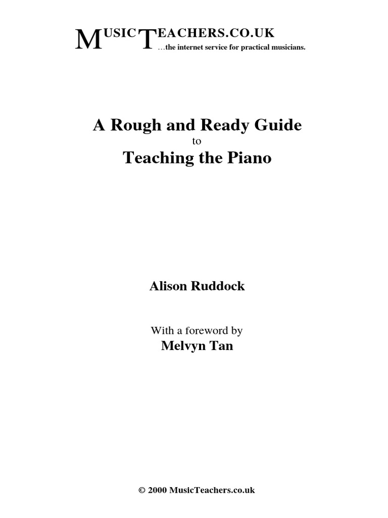 Guide to Teaching Piano Effectively | PDF | Thought | Concept