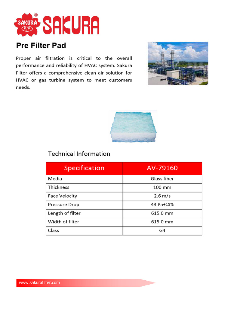 23561319 PRE FILTER PAD