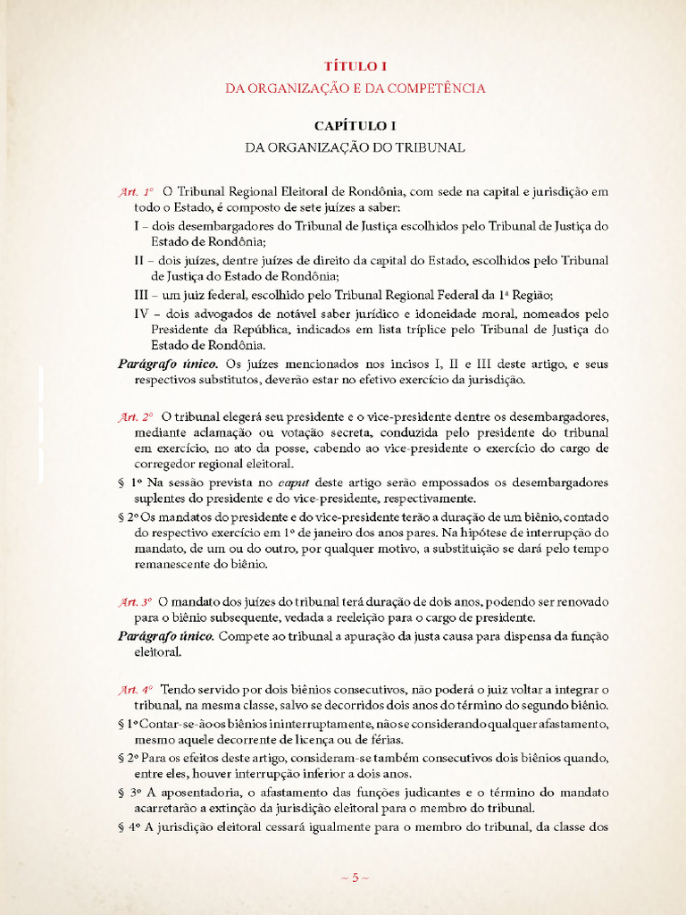 Regimento Interno - TRE | PDF