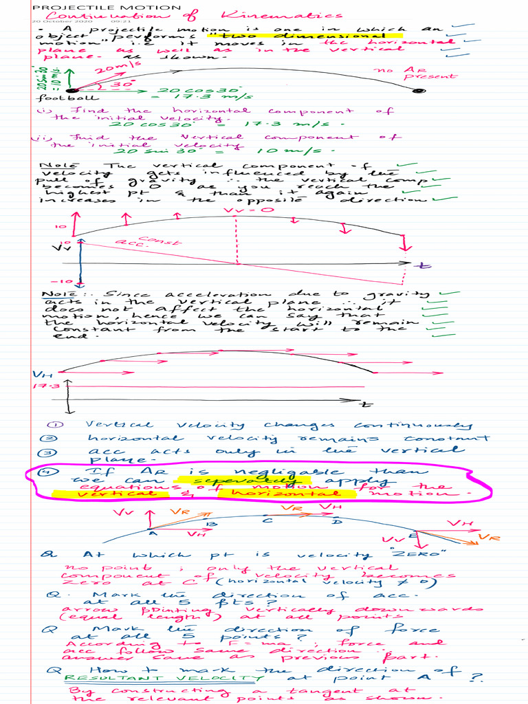 Projectile Motion Pdf