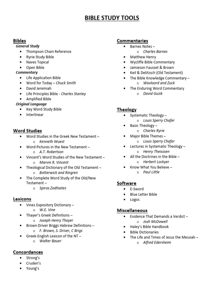 Bible Tools | PDF | Bible | Religious Texts