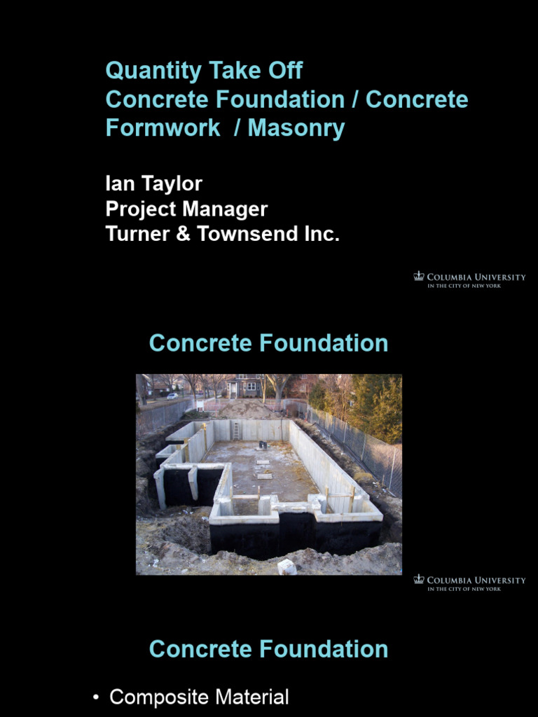 CM3 W1 Concrete-Foundation | PDF | Concrete | Foot (Unit)