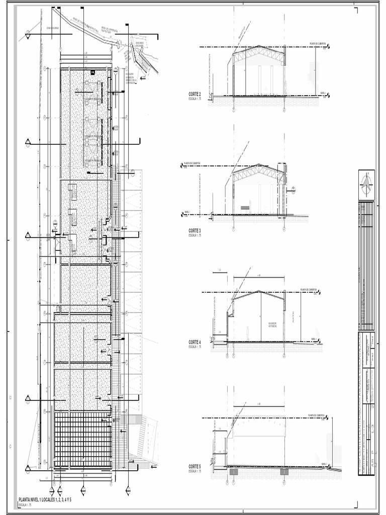 L 3 planta de nivel 1 y cortes local 1 2 3 4 y 5 pdf