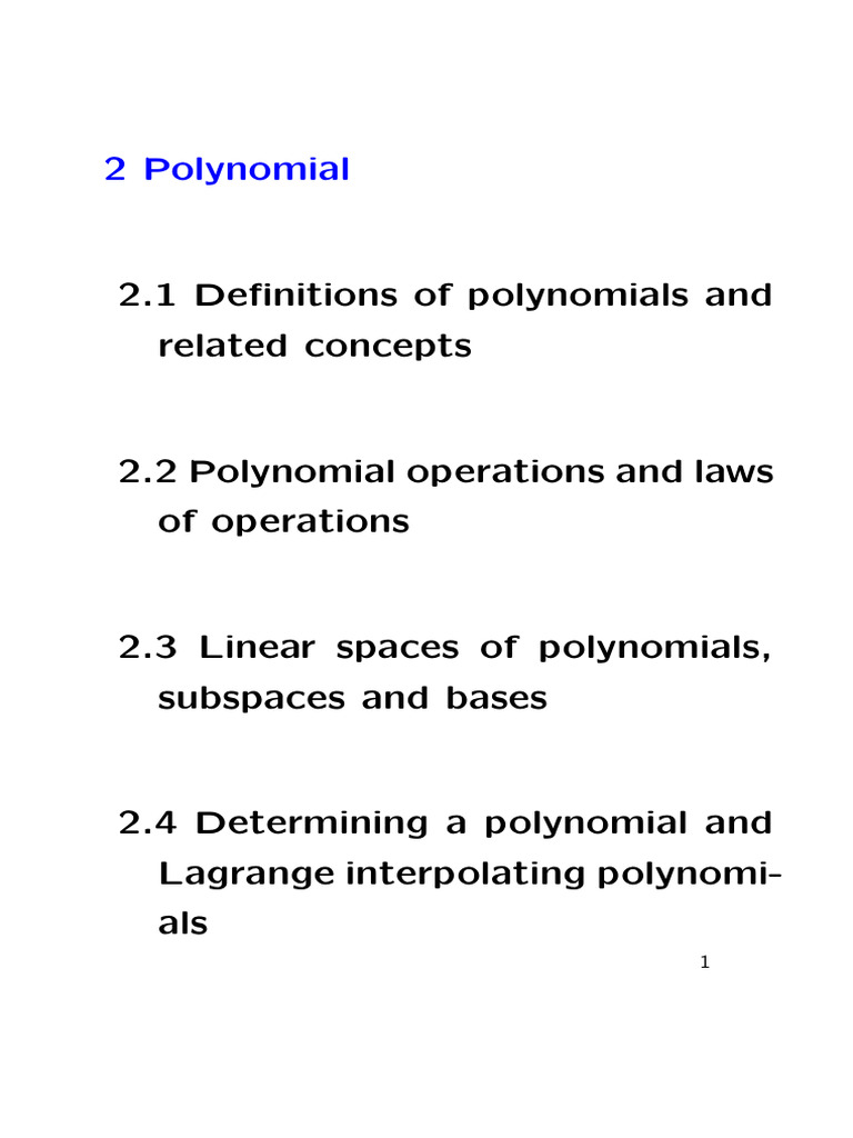 Linear algebra pdf polynomial vector space
