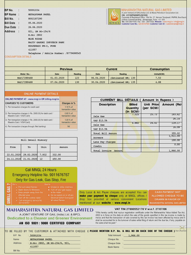 GAS BILL Download Free PDF Economies
