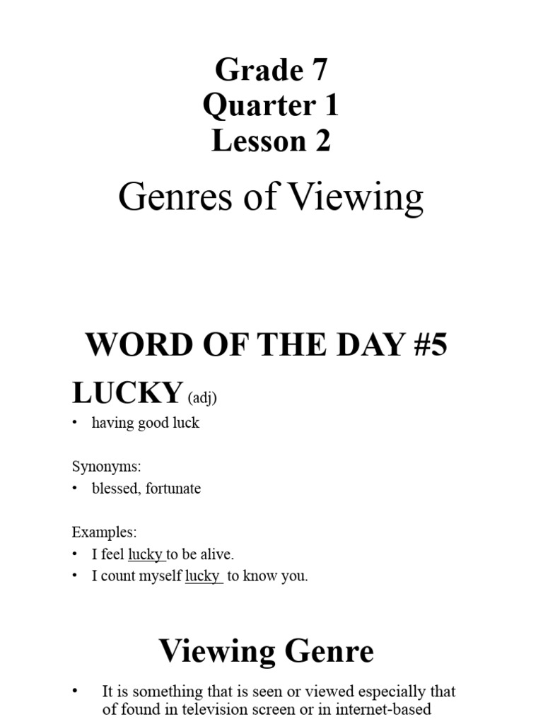 Grade 7 Lesson 2 | PDF | Animation | Mass Media