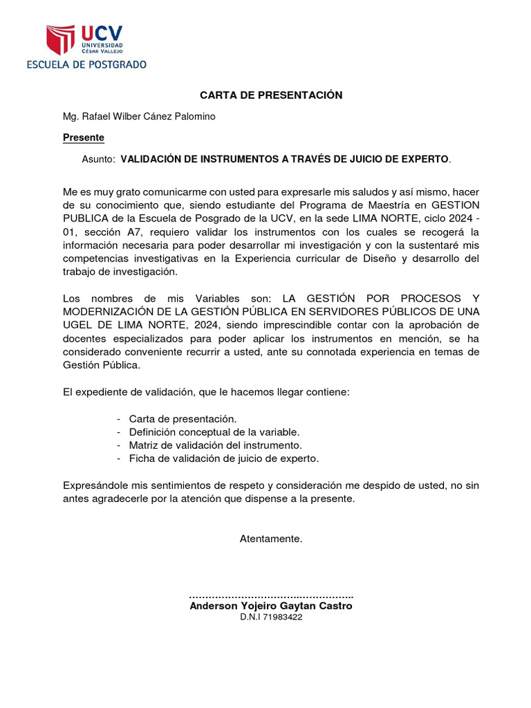 Validaci n de instrumentos ucv pdf planificaci n