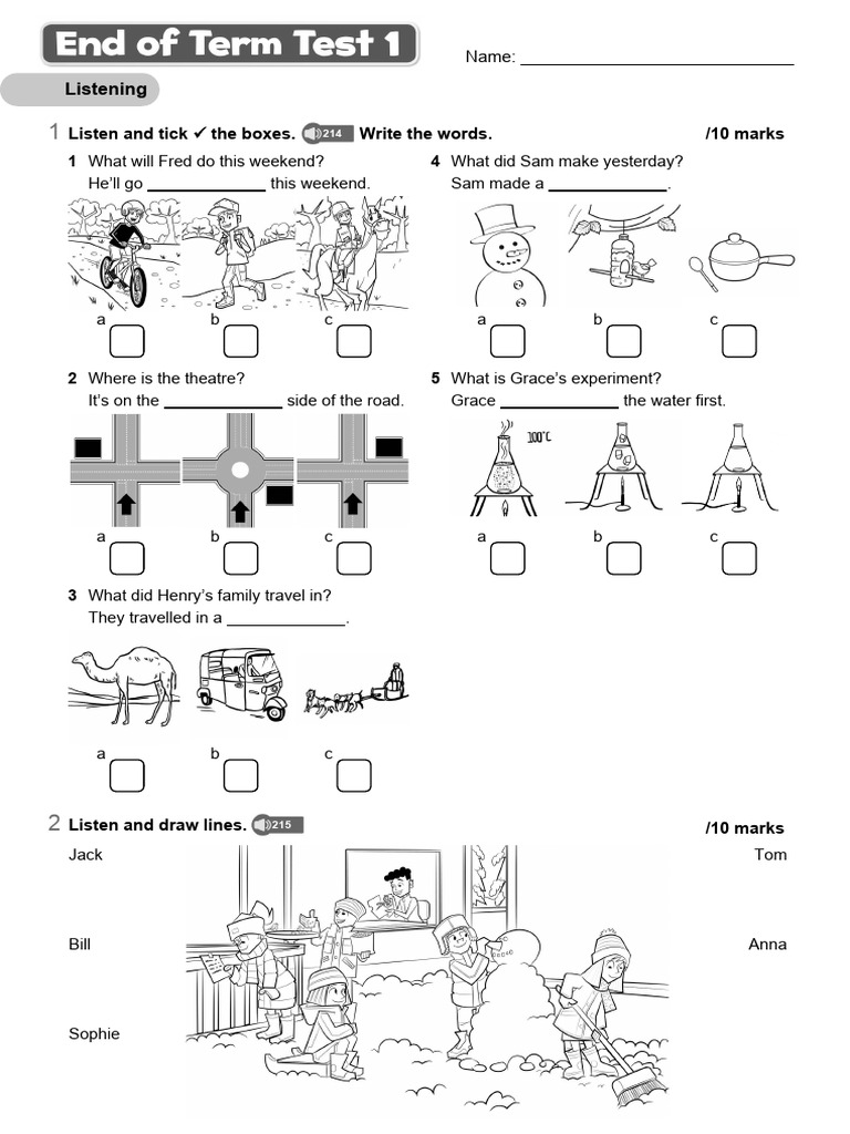 Bright Ideas Listening & Reading Test | PDF