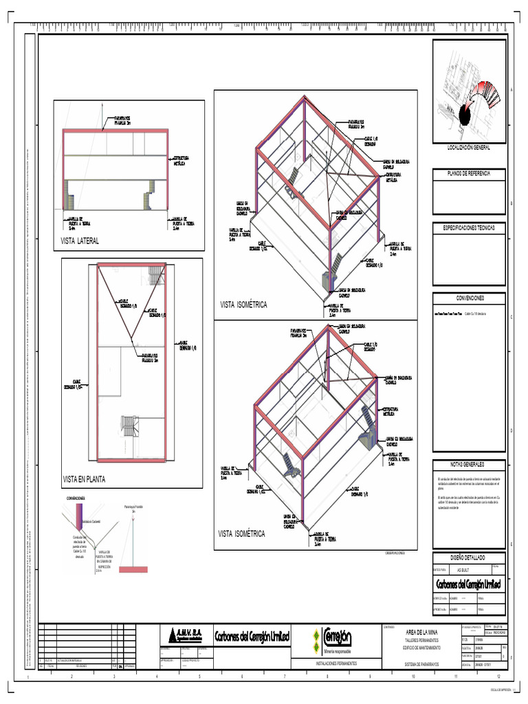 26562b - d7301 r0 - Sistema de Pararrayos Edificio de Mantenimiento | PDF