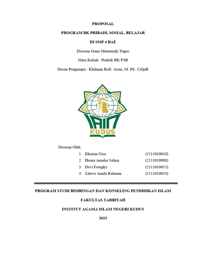 Proposal Program PSB-1 | PDF