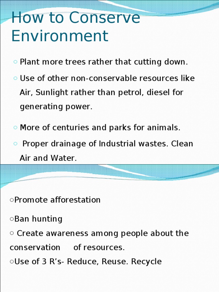 Environmental Conservation Strategies | PDF