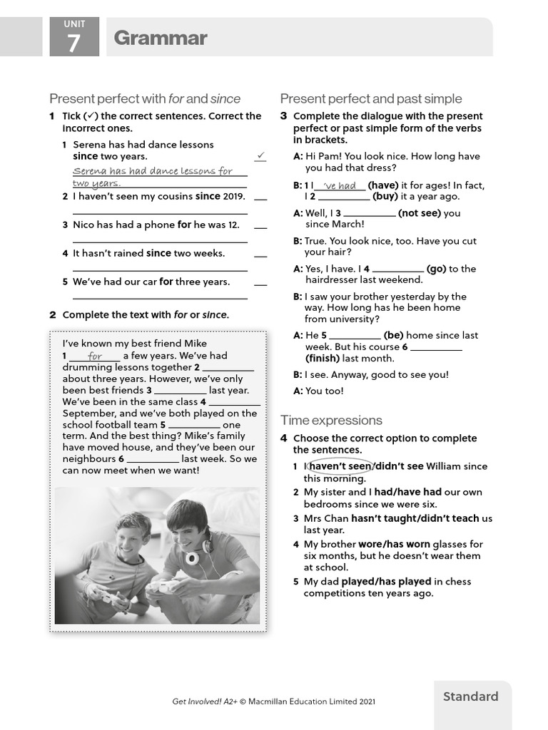 Present Perfect Grammar Exercises | PDF | Languages | Foreign Language ...