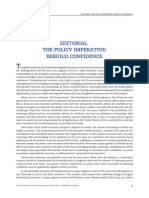 Editorial: The Policy Imperative: Rebuild Confidence