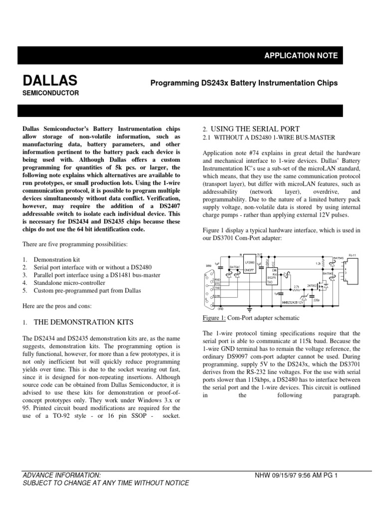 Dallas: Using The Serial Port | PDF | Bit | Microcontroller