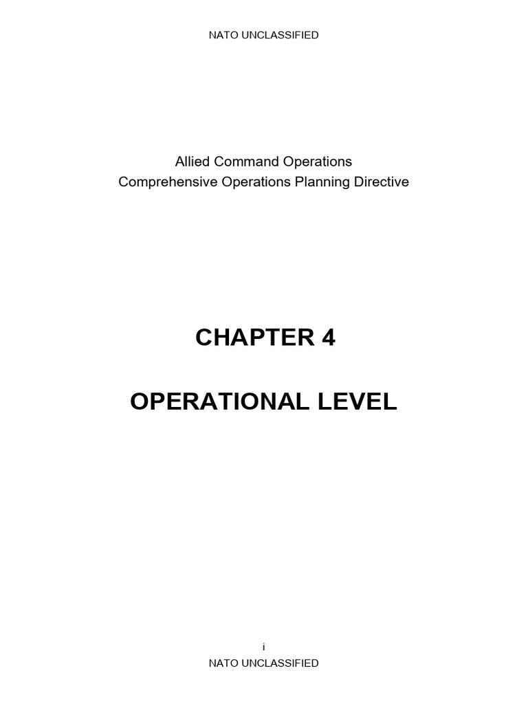 NATO Comprehensive Operations Planning | PDF | Information | Situation ...