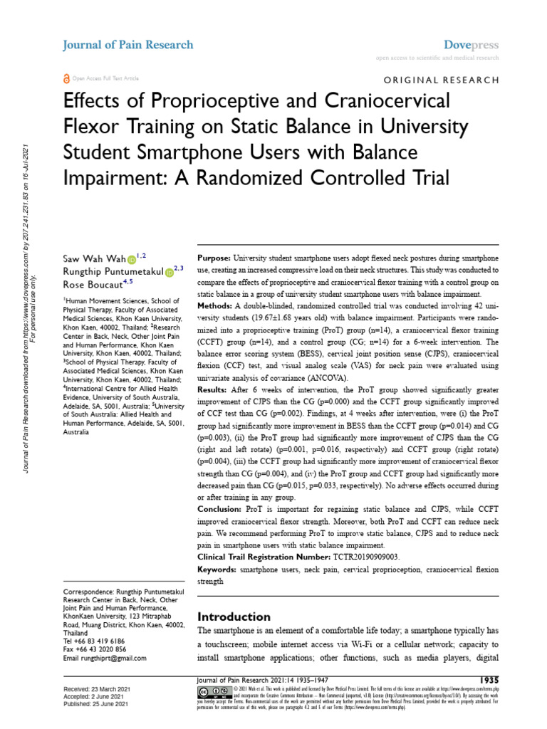 JPR 312202 Effects of Proprioceptive and Craniocervical Flexor Training ...