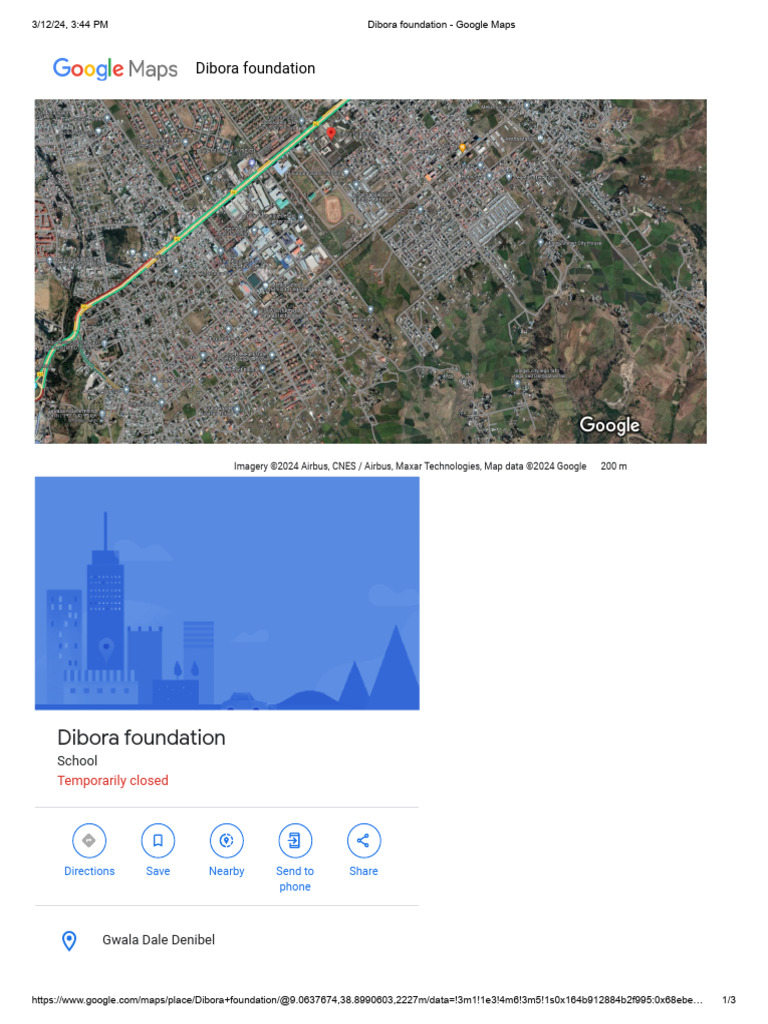 Dibora Foundation Location Update | PDF
