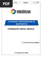 Atividade Complementar de MAT - 3 Série - EM - 2º TRI