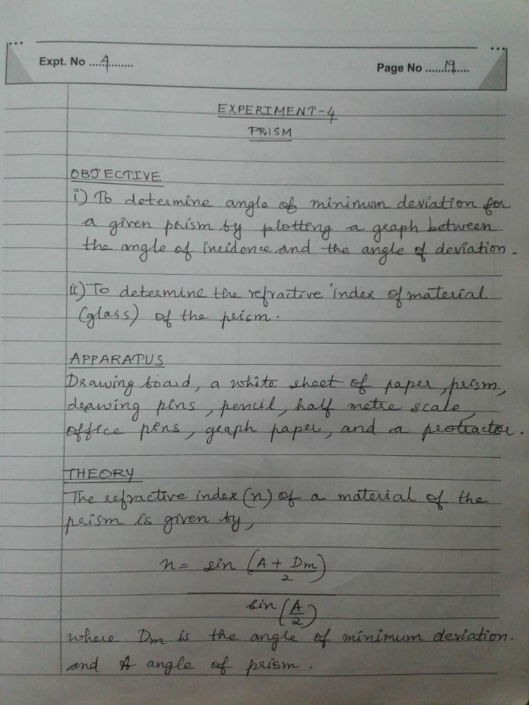Experiment 5 - Prism | PDF