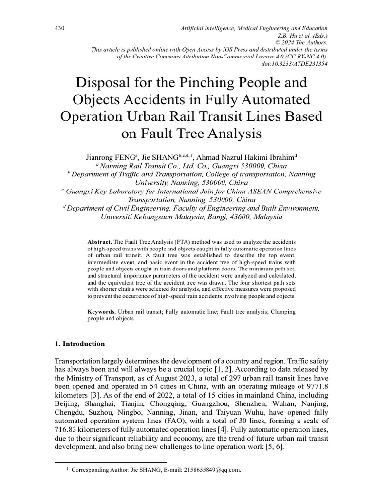 Fault Tree Analysis of Train Accidents | PDF | Reliability Engineering ...