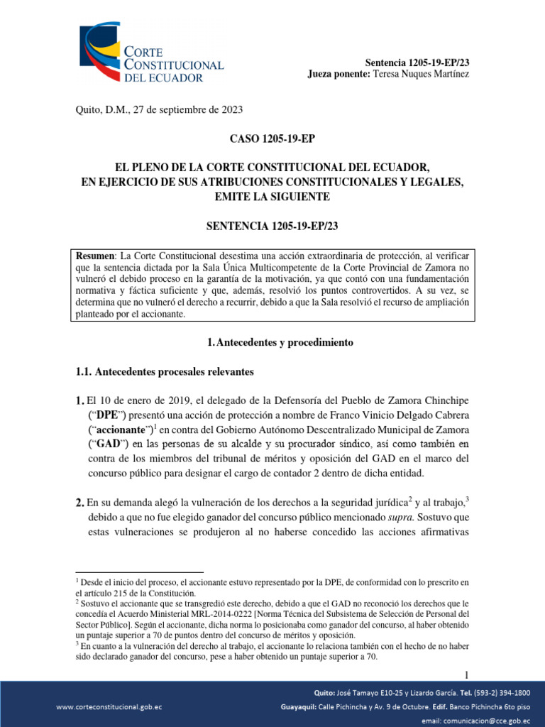 Modelo de SENTENCIA Ecuador | PDF | Sentencia (ley) | Apelación