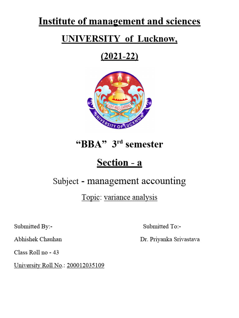 Management Accounting Assignment Pdf Labour Economics Variance