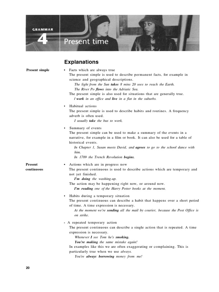 Present Simple vs. Present Continuous | PDF | Grammatical Tense | Languages