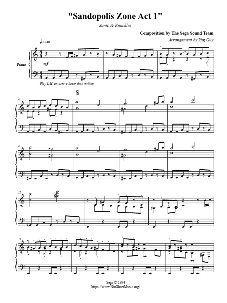 Sonic Knuckles - Sandopolis Zone Act 1 | PDF
