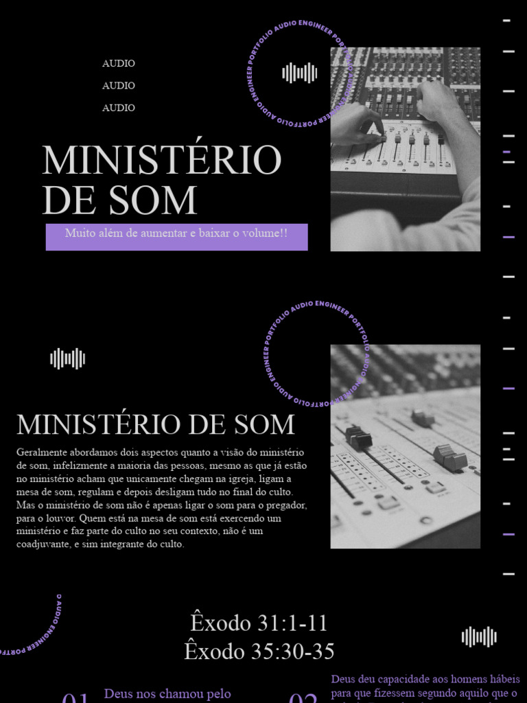 Cópia de Audio Engineer Portfolio by Slidesgo | PDF | Computing