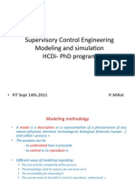 Supervisory Control Engineering Modeling and Simula6On Hcdi - PHD Program
