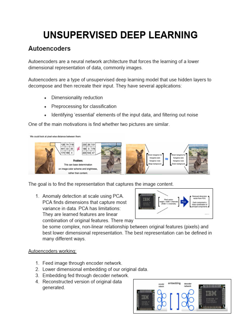 Unsupervised Deep Learning | PDF | Deep Learning | Principal Component ...