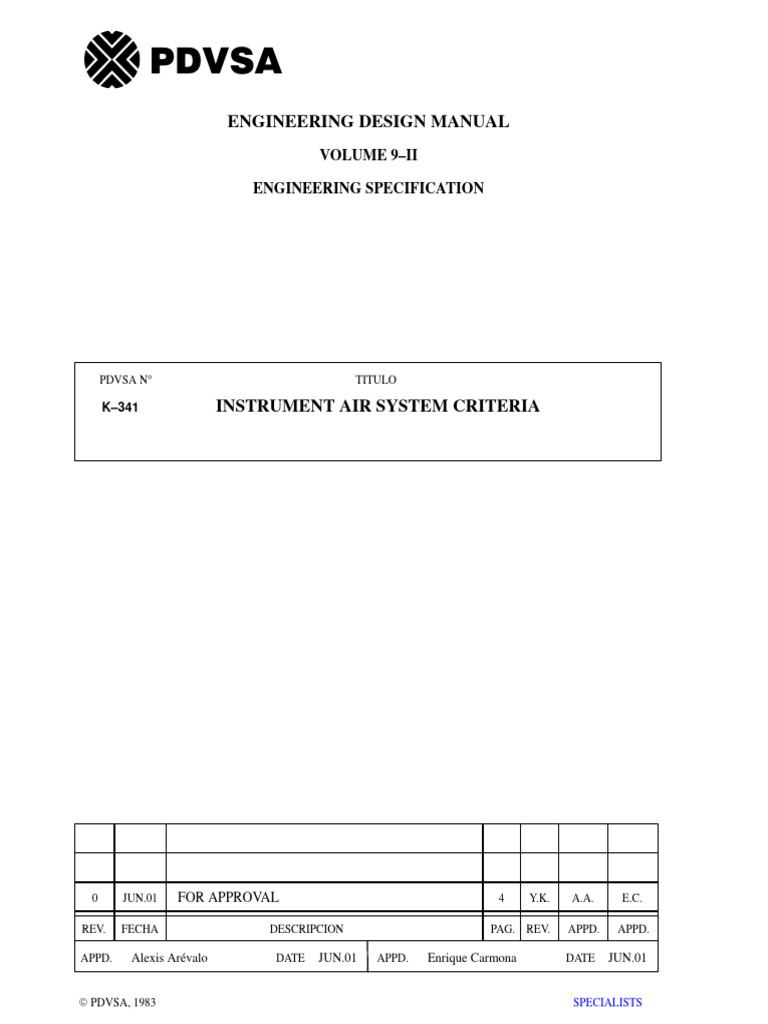 Instrument Air System Approval Criteria | PDF | Pipe (Fluid Conveyance ...