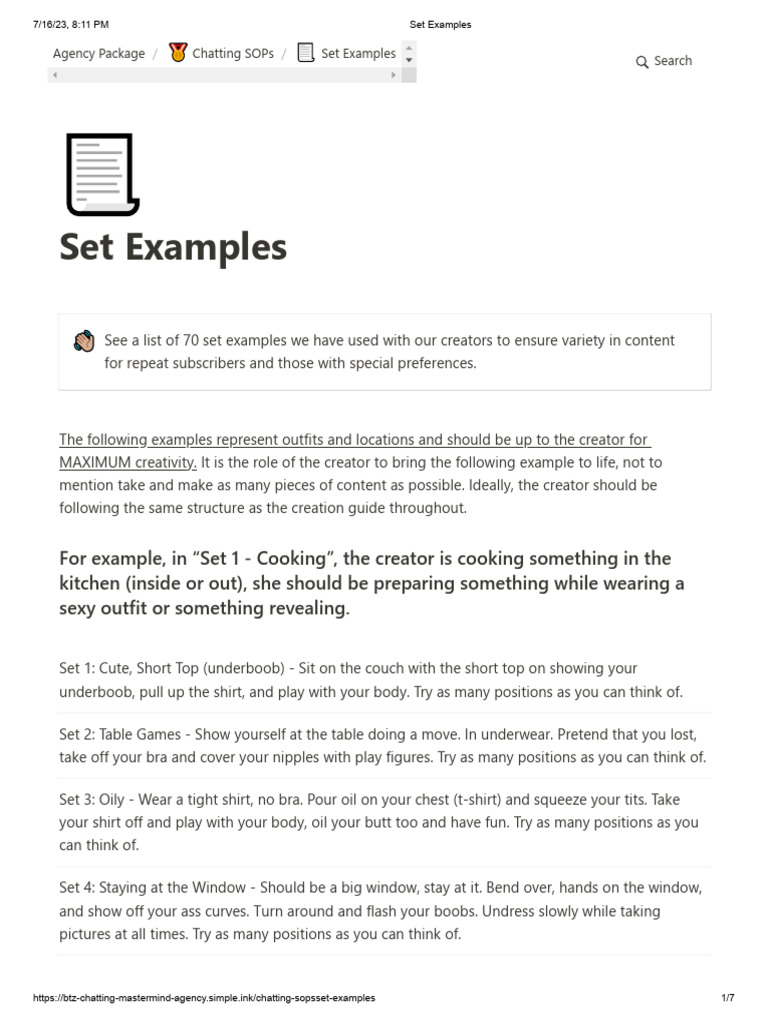 Set Examples | PDF | Bra | Breast