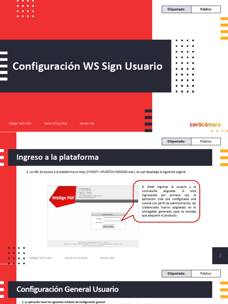 MST-I-022 Configuracion WS-Sign Usuario | PDF | Autenticación | Contraseña