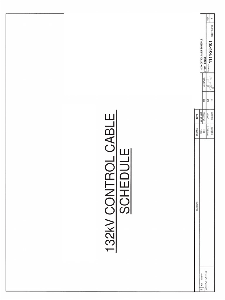 Control Cable Schedule Download Free PDF Mains Electricity