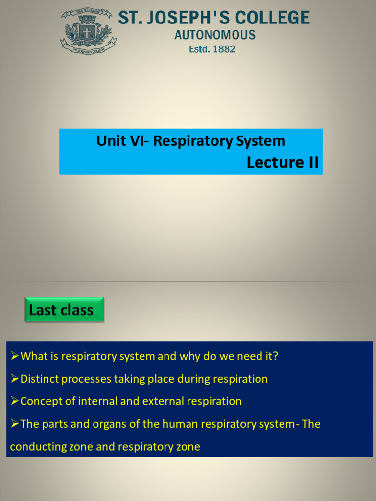 Respiratory System Lecture 2 | PDF | Human Nose | Respiratory System
