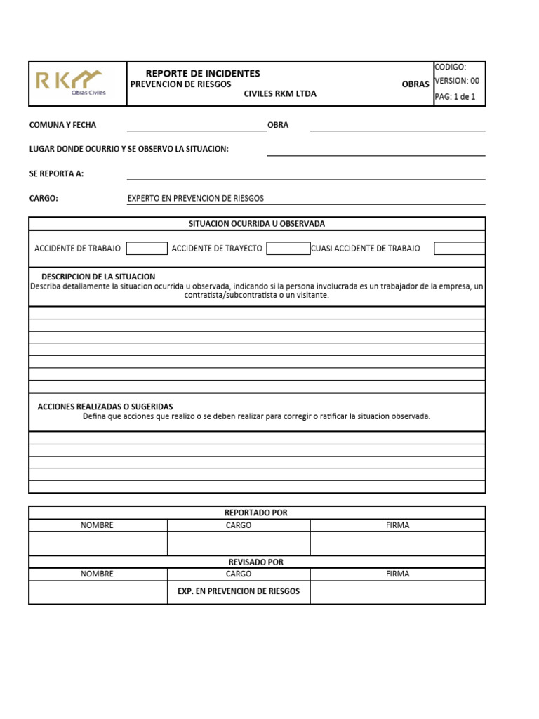 Reporte de Incidentes | PDF