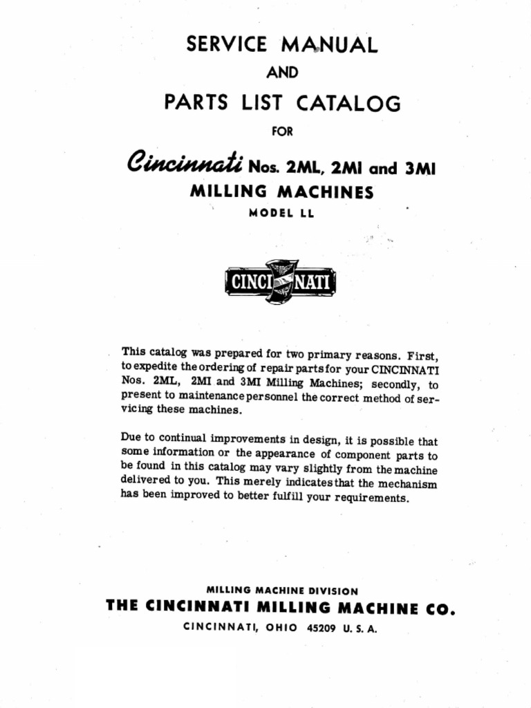 Cincinnati No. 2MI | PDF