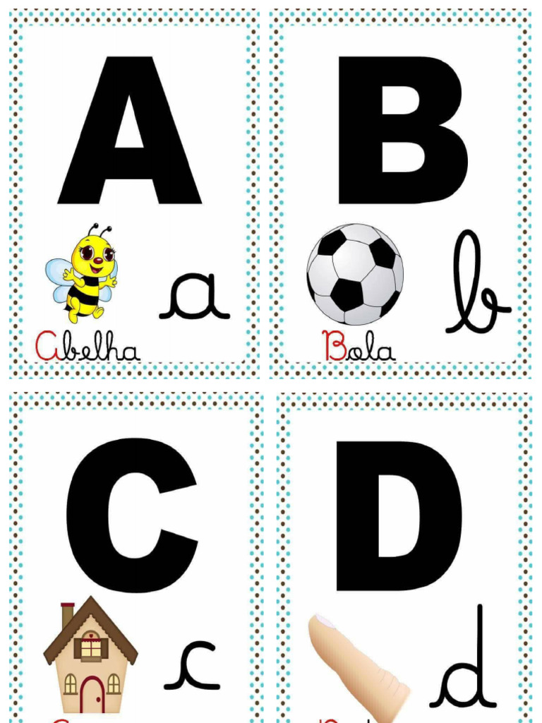 Alfabeto para Cortar e Colar Na Sala | PDF