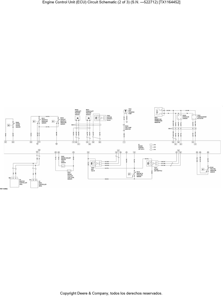 Engine Control Unit (ECU) Circuit Schematic (2 of 3) (S.N. —522712) | PDF