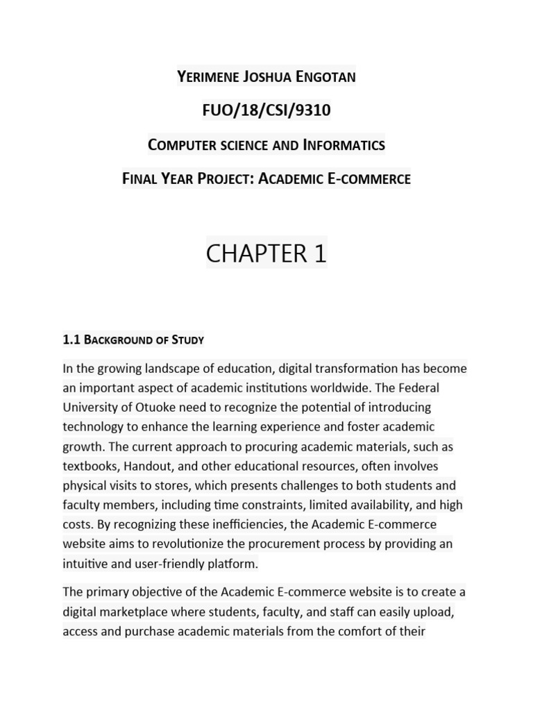 Academic E-Commerce Project Overview | PDF | E Commerce | Usability
