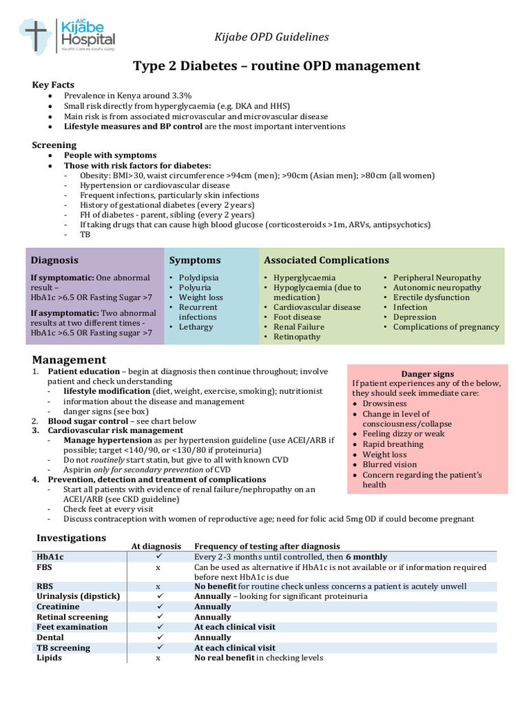 Diabetes - Routine OPD Management | PDF | Diabetes | Hyperglycemia