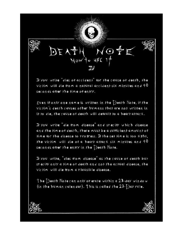 Rules of death note pages 1 6 flip pdf download fliphtml5 pdf