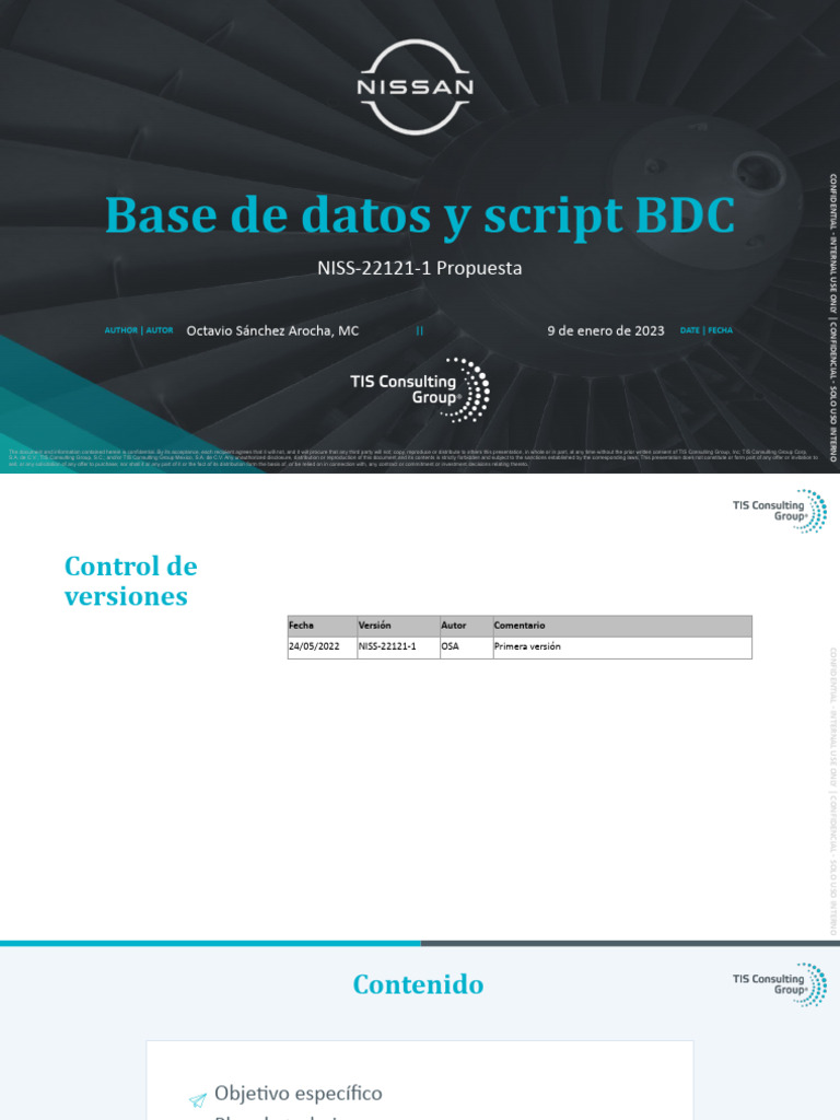 NISS-22121-1 Script BDC | PDF | Logística | Mi sql