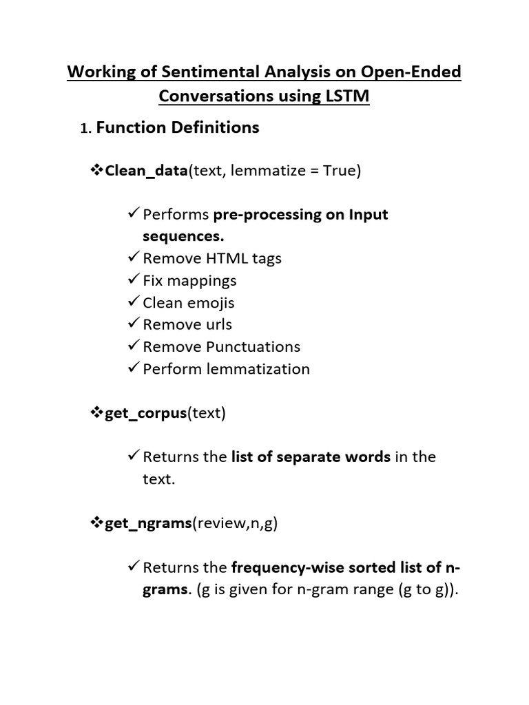 LSTM Sentiment Analysis for Conversations | PDF